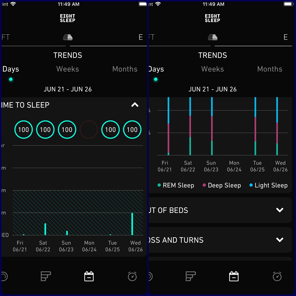 eight sleep pod review app 2