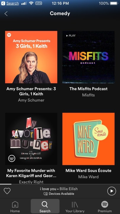 Spotify Podcasts in the app.