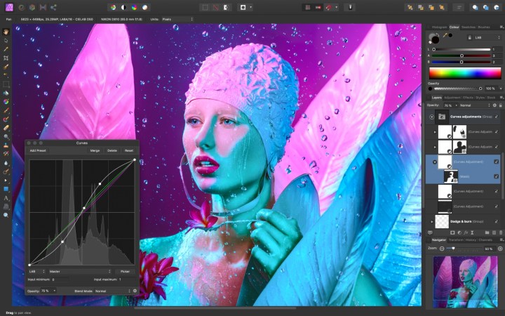 Affinity Photo running on a Mac.