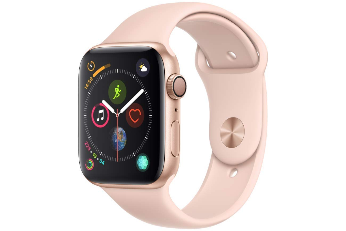 amazon 4th of july sale apple watch series 4  gps 44mm gold aluminium case with pink sand sport band 1