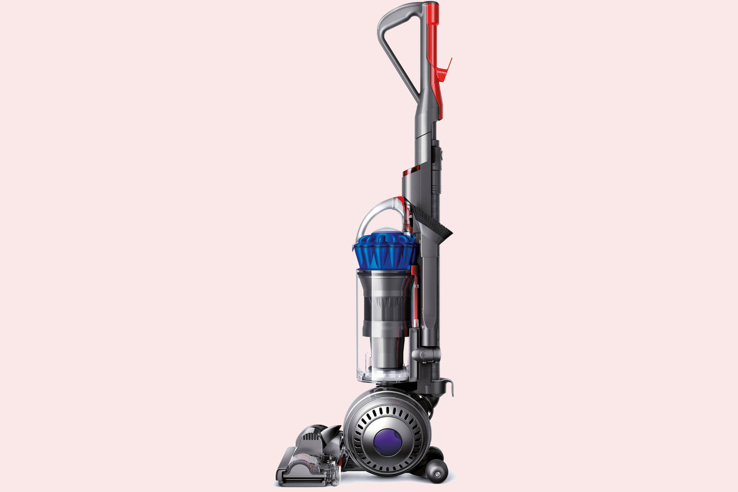 Dyson Light Ball upright vacuum from a side angle.