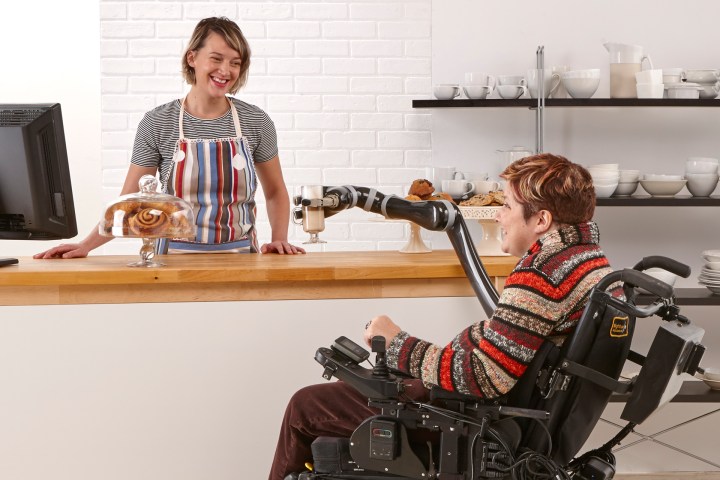 Kinova Robotics Jaco arm wheelchair attachment
