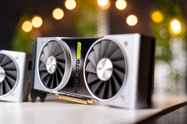 RTX 2070 Super sitting on a table.