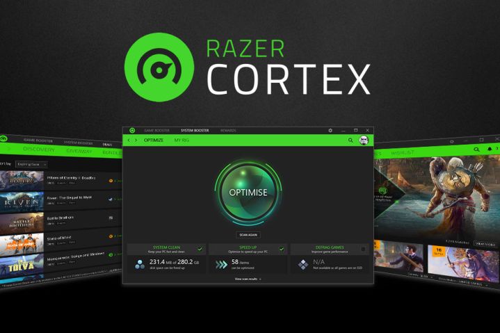 The Razer Cortex Game Booster homepage.