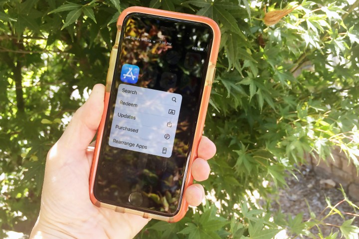Un esempio di 3D Touch su un iPhone.