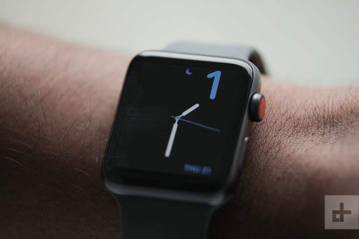 Apple Watch Series 3 on wrist.