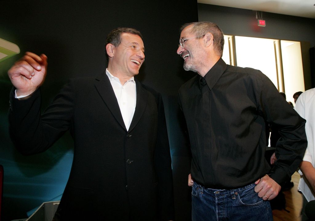 Disney CEO Bob Iger and Apple CEO Steve Jobs
