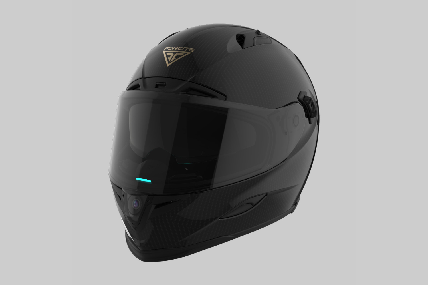 australian forcite mk1 smart motorcycle helmet coming next to us quarterleft hero  1