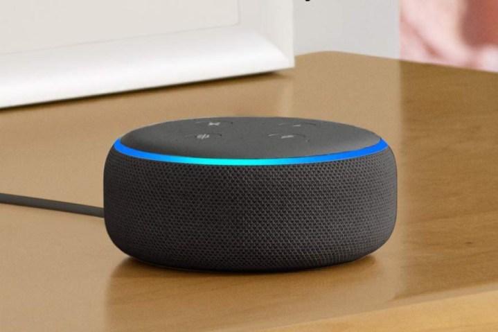 The Echo Dot 3rd Gen on a table.