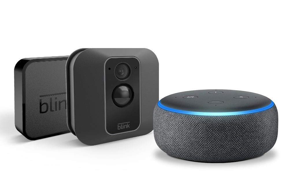 Charcoal Echo Dot 3rd Gen Works with Alexa All-new Blink XT2 3-Camera System 