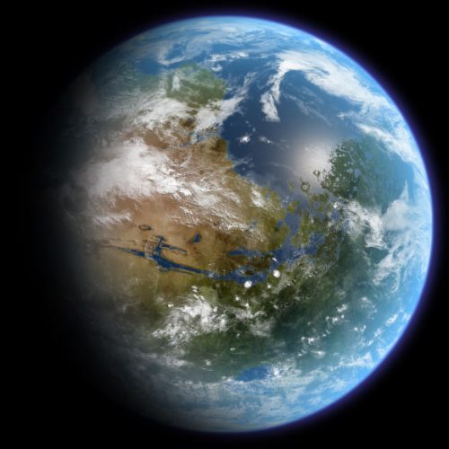 This is an artist’s impression of habitable Mars