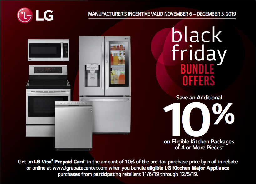 LG Black Friday Kitchen Appliance deal Get 10 back as a gift card