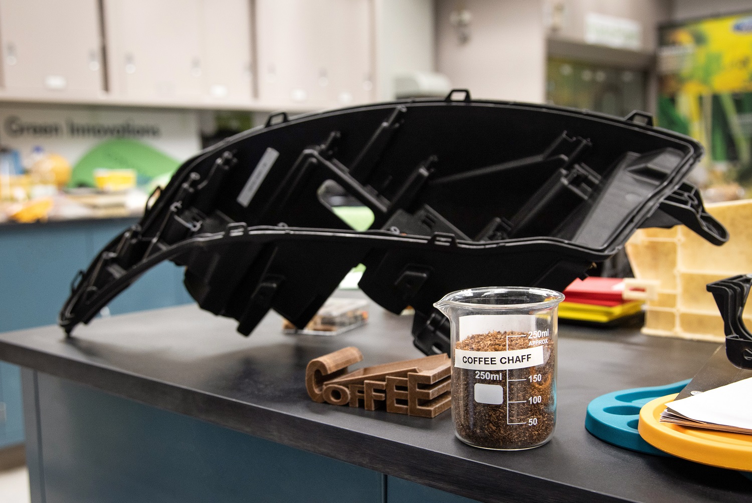 ford sourcing coffee chaff from mcdonalds to make car parts and mcdonald s collaboration