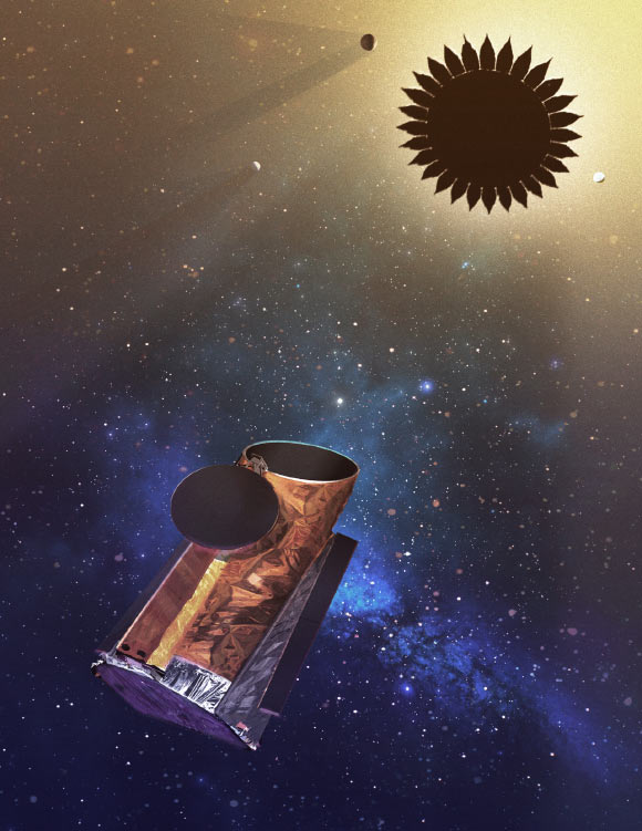 An artist's concept of the HabEx telescope