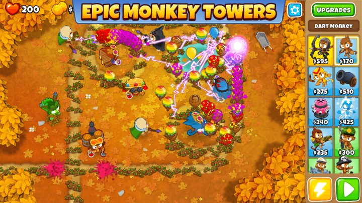 Bloons TD 6 game on Android.