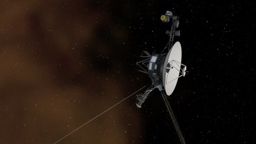 In an artist's depiction, the Voyager 1 craft continues to cruise through interstellar space.
