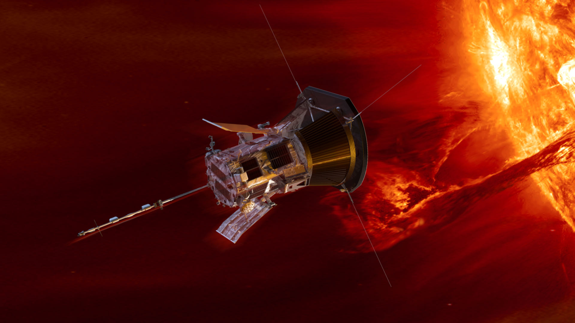 NASA’s Parker Solar Probe approaching the Sun.