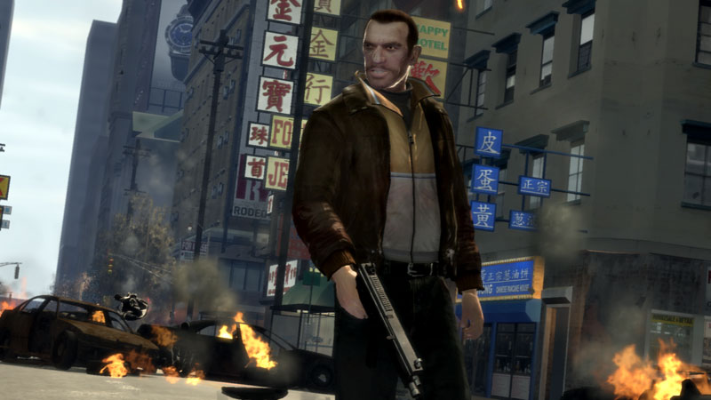Niko de Grand Theft Auto IV.