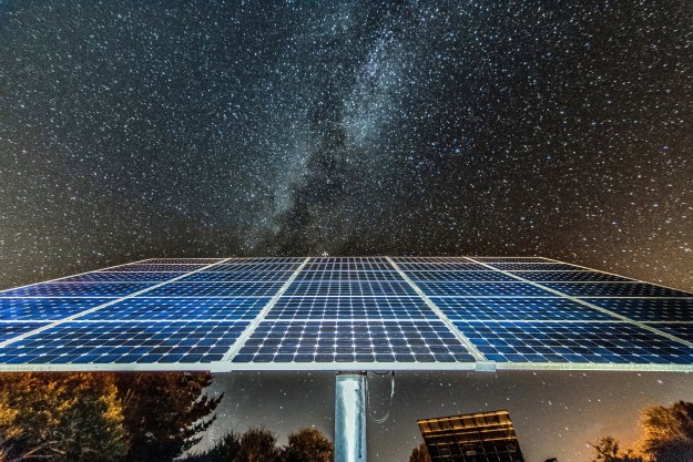 Solar panel at night 1