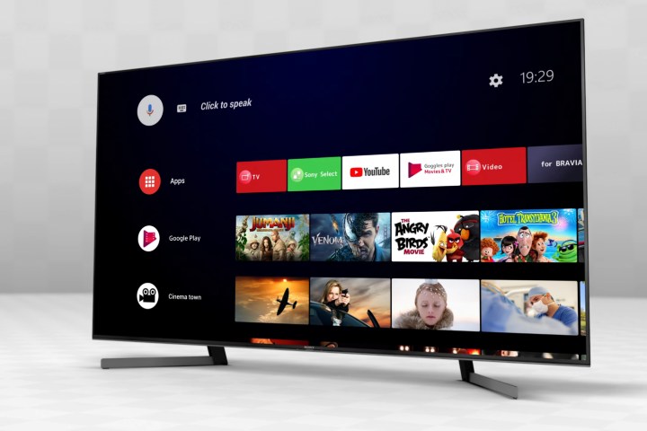 Sony Android TV home screen.