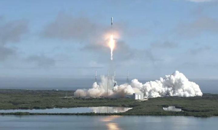 60 Starlink satellites are launched aboard a Falcon 9 rocket on Monday, 17th February 2020.