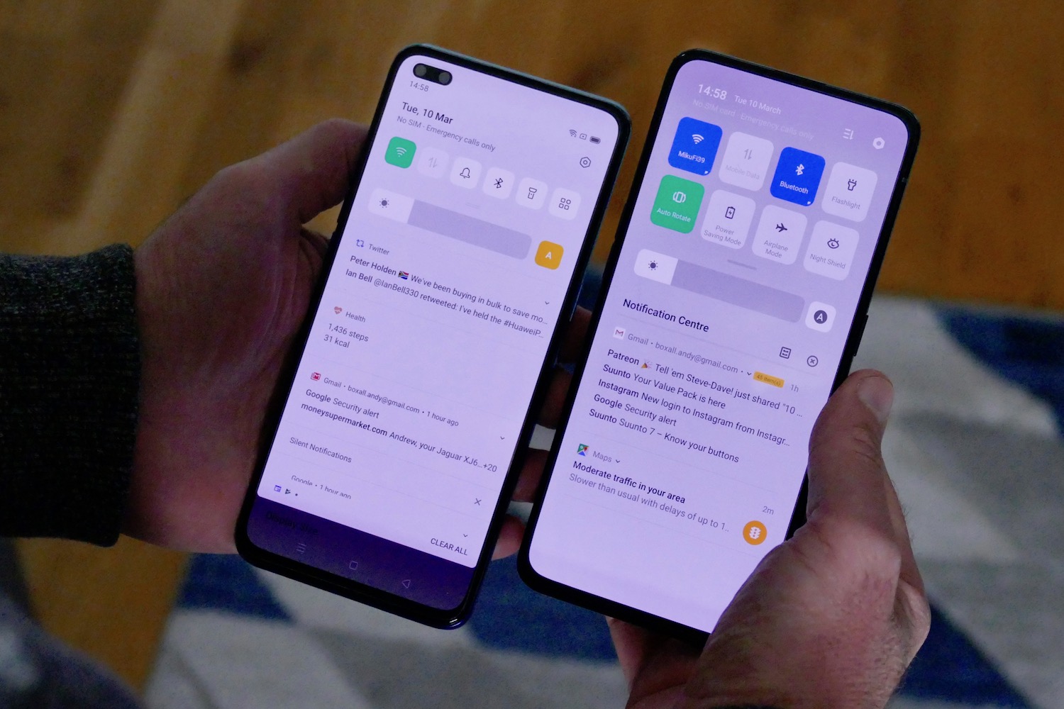 oppo reno 3 pro hands on features price photos release date color os7 notification shade