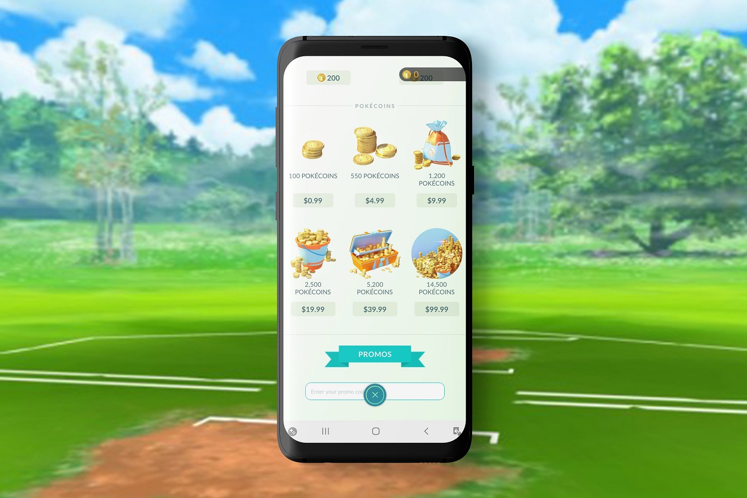 Pokémon GO Shop, mobile game, coins balance
