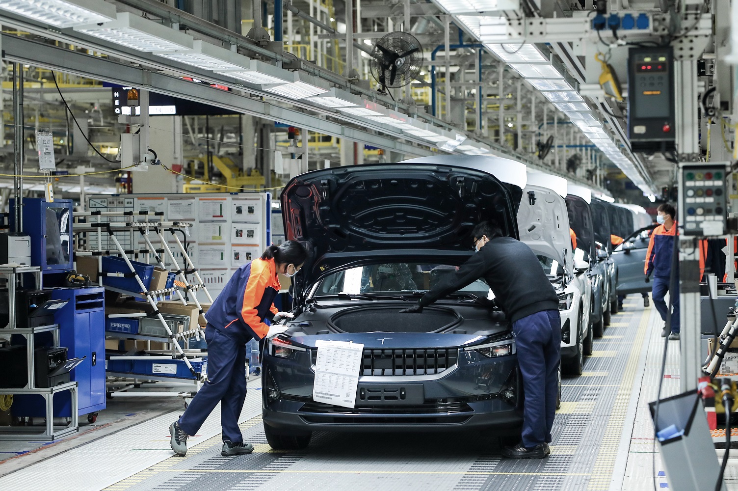 polestar begins production of the electric 2 in china luqiao factory
