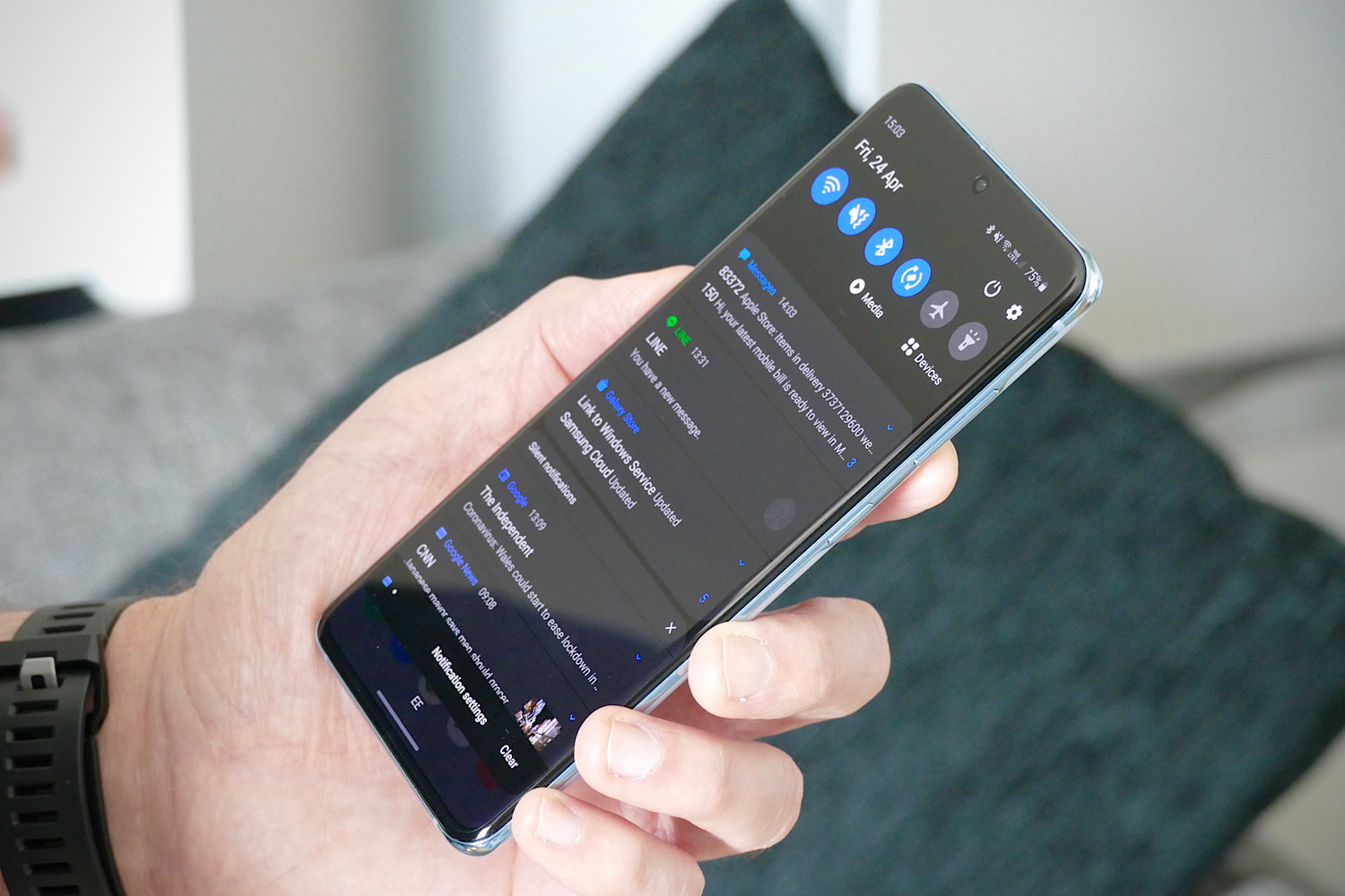 samsung galaxy s20 review notifications