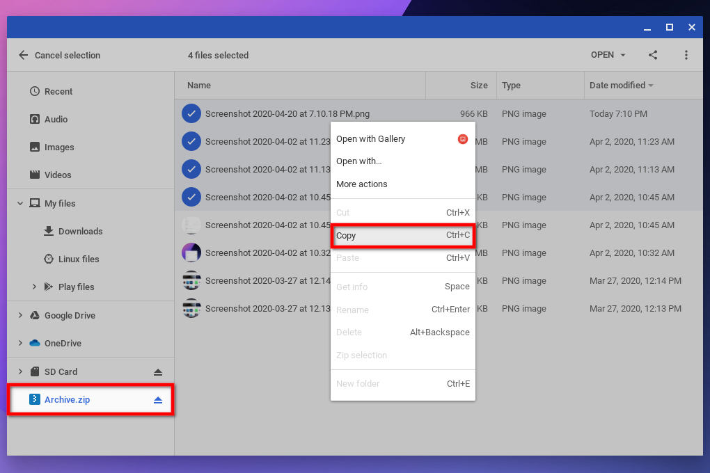How To Zip And Unzip Files On A Chromebook Digital Trends Chrome Os Copy Files From Archive 