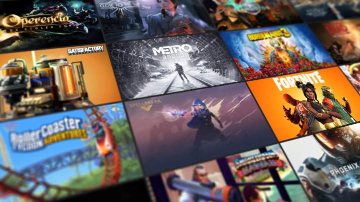Games available on the Epic Games Store.