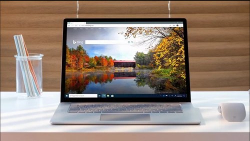 A photo of Microsoft Edge running on a Windows laptop