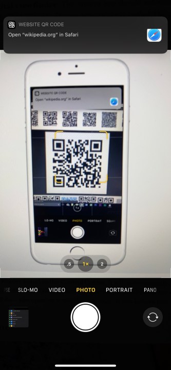 Scan QR Code on iOS.