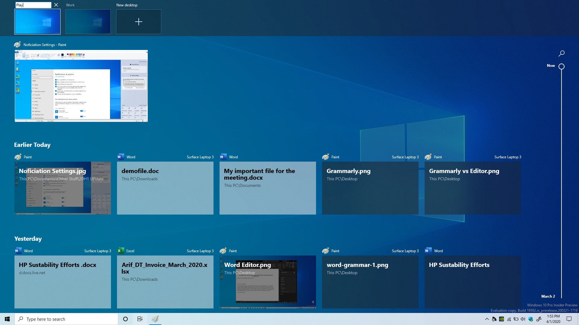 windows 10 may 2020 update review 20h1 rename virtual desktops