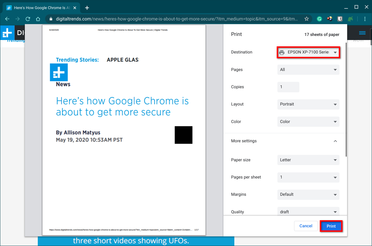 How to Print From a Chromebook 