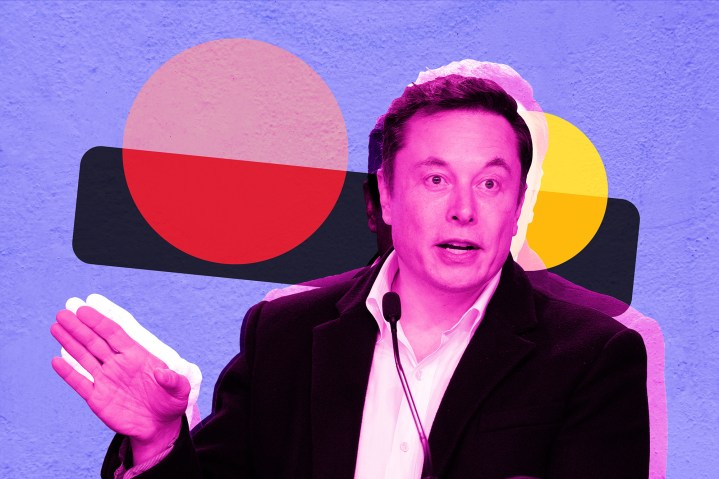 Стилизованное изображение генерального директора Tesla и Spacex Илона Маска