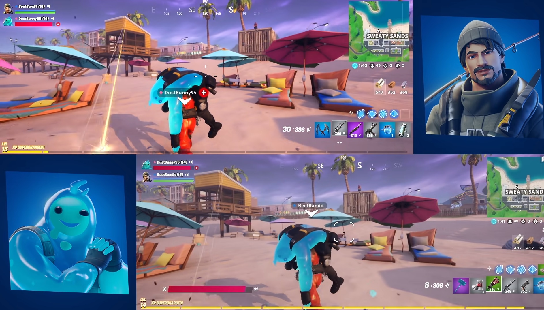 How to do 2 player split screen on Xbox Fortnite?