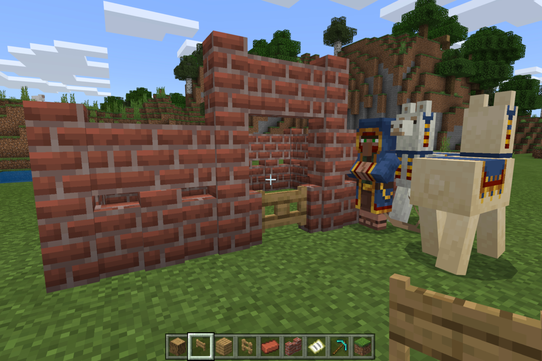 Minecraft Brick Wall with Gate