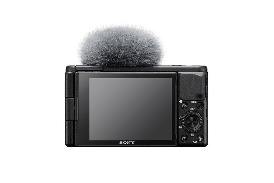sony zv1 content creators camera announced zv 1 back with wind screen
