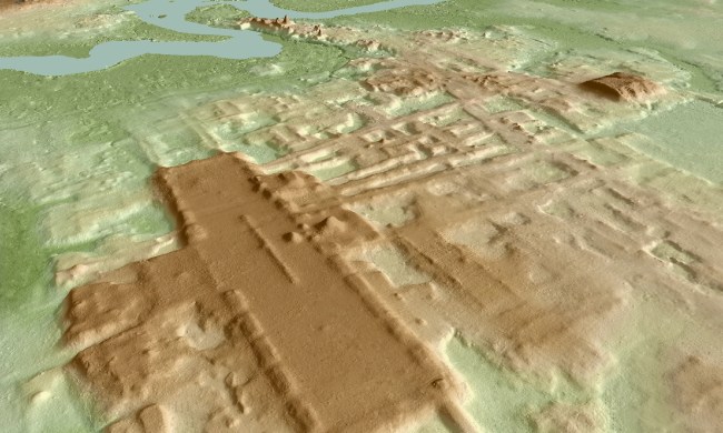 3D lidar map Mayan settlement