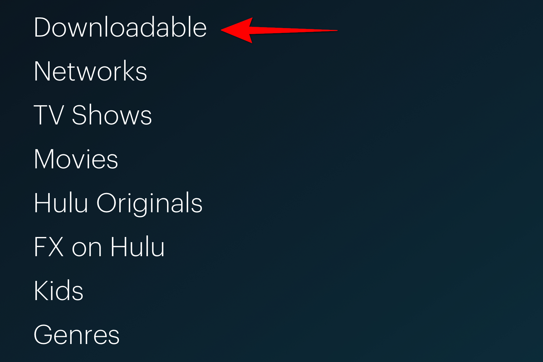 Hulu Downloadable option.