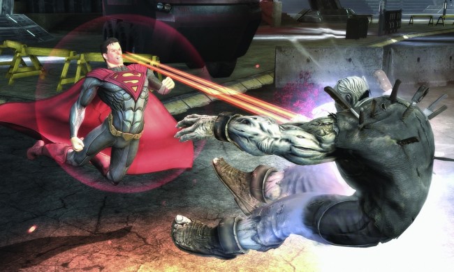 Superman fights Solomon Grundy in Injustice: Gods Among Us.