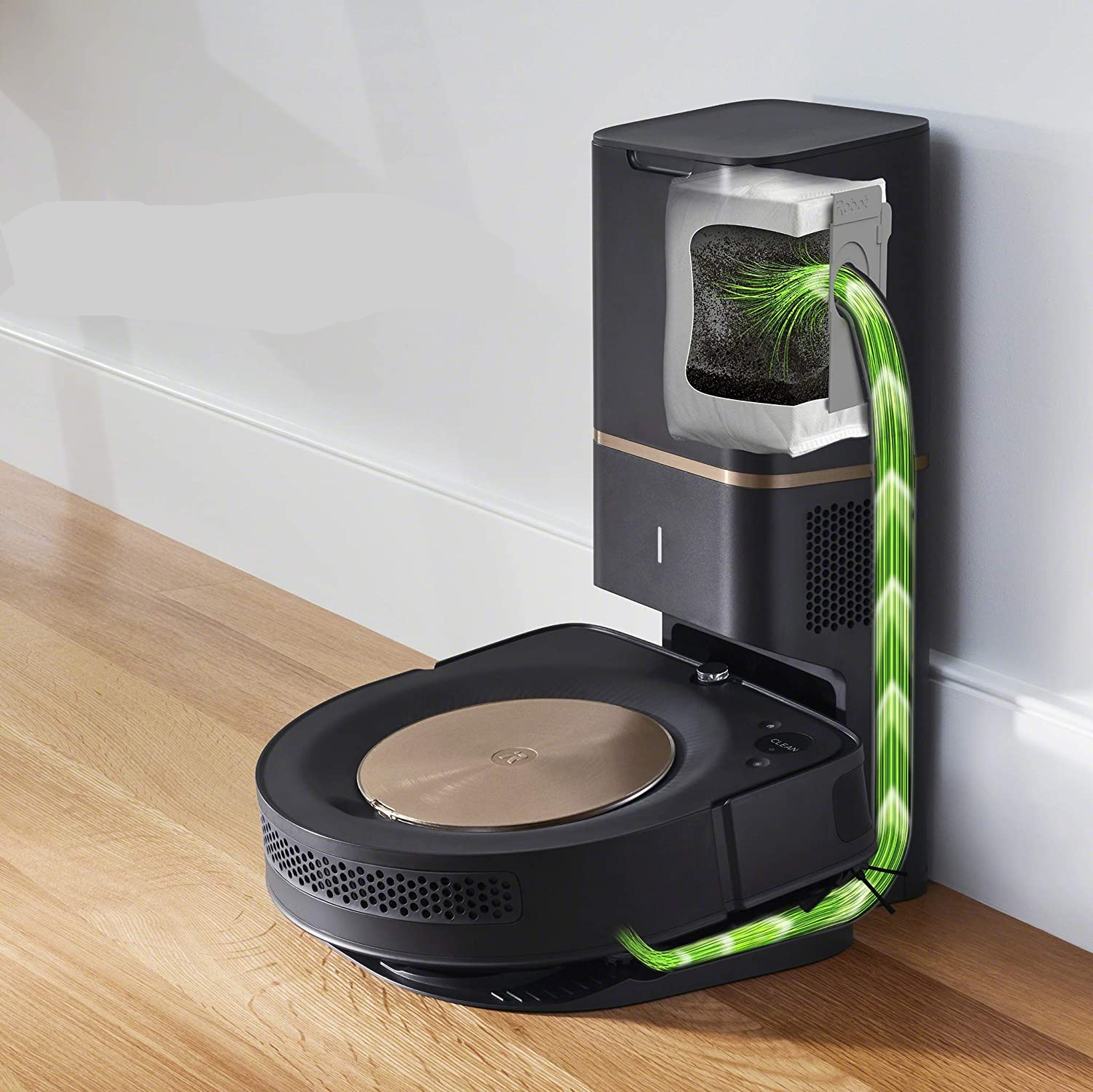 eliminação de sujidade iRobot Roomba S9+.