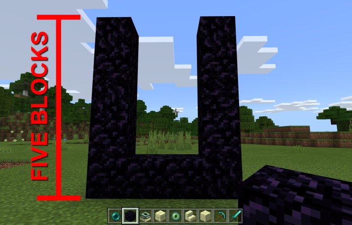 how to make a portal in minecraft build nether frame sides