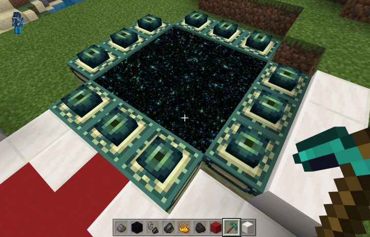 how to make a portal in minecraft end
