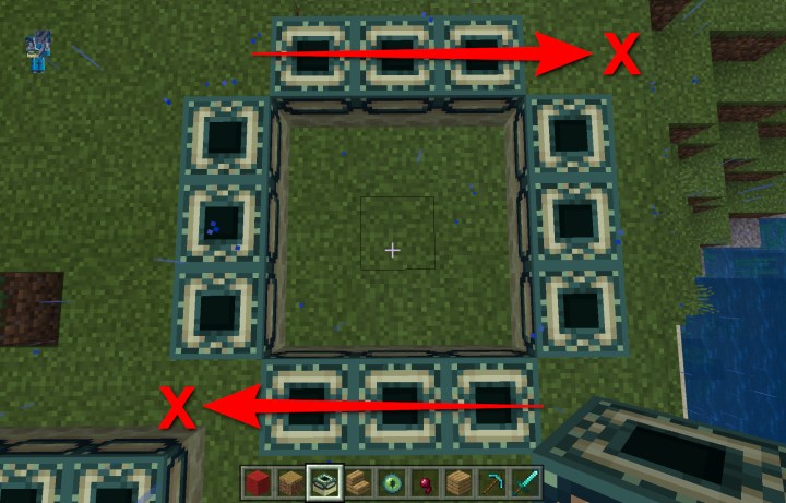 how to make a portal in minecraft incorrect end frame block placement