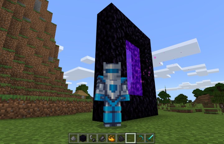 how to make a portal in minecraft nether pose