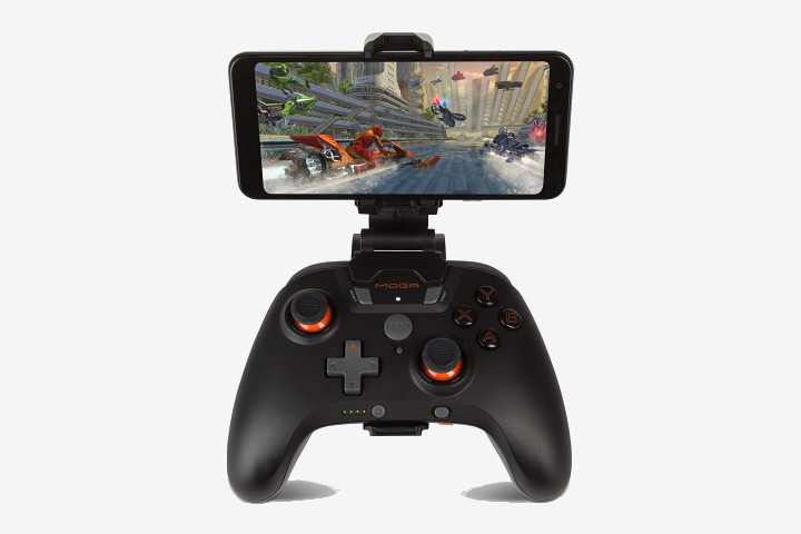 Android phone with PowerA Moga Hero Games Controller attached