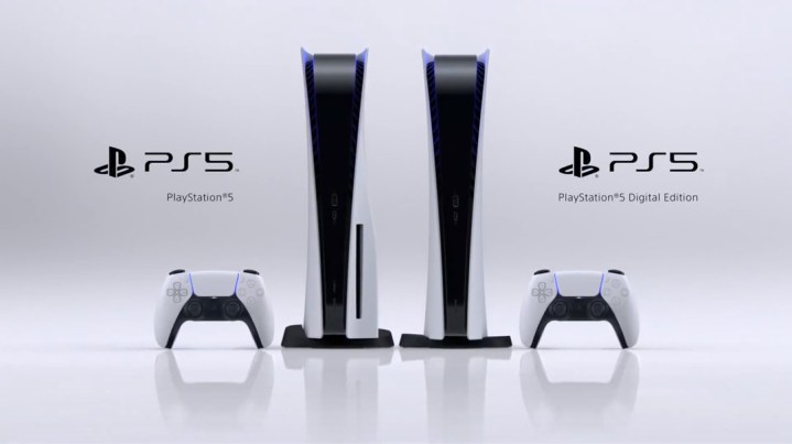 PS5 Consoles side by side.