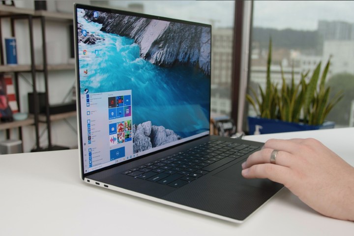 A man using the Dell XPS 17.